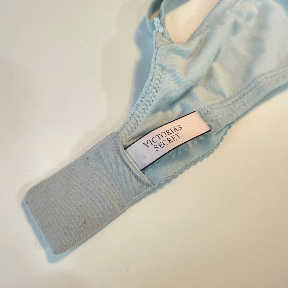 Victoria's Secret Bra Light Blue Pointelle Underwire Coquette Soft Girl 36C - Picture 6 of 10